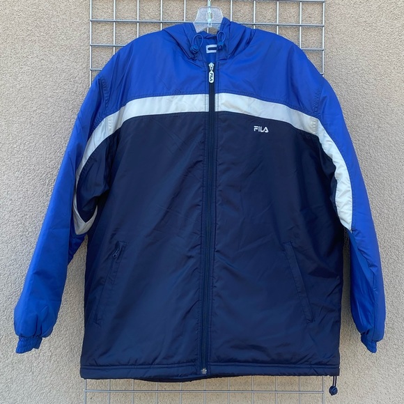 Fila Other - Men's FILA Colorblock Windbreaker Hoodie Jacket L